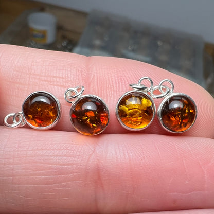 Various stone hues of the Baltic Amber Pendant for Women