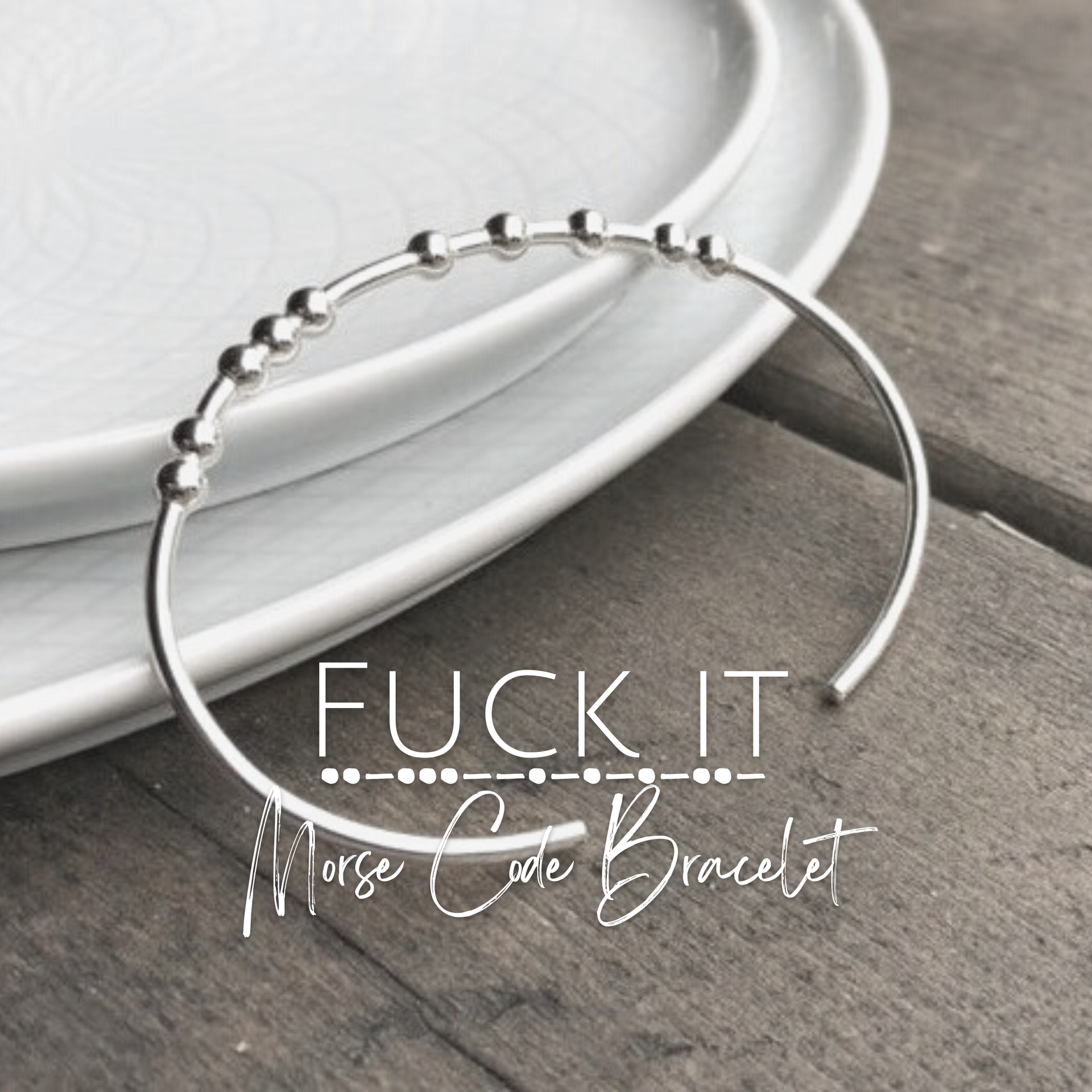 FUCK ANXIETY Morse Code Bracelet – Trisha Flanagan Jewelry