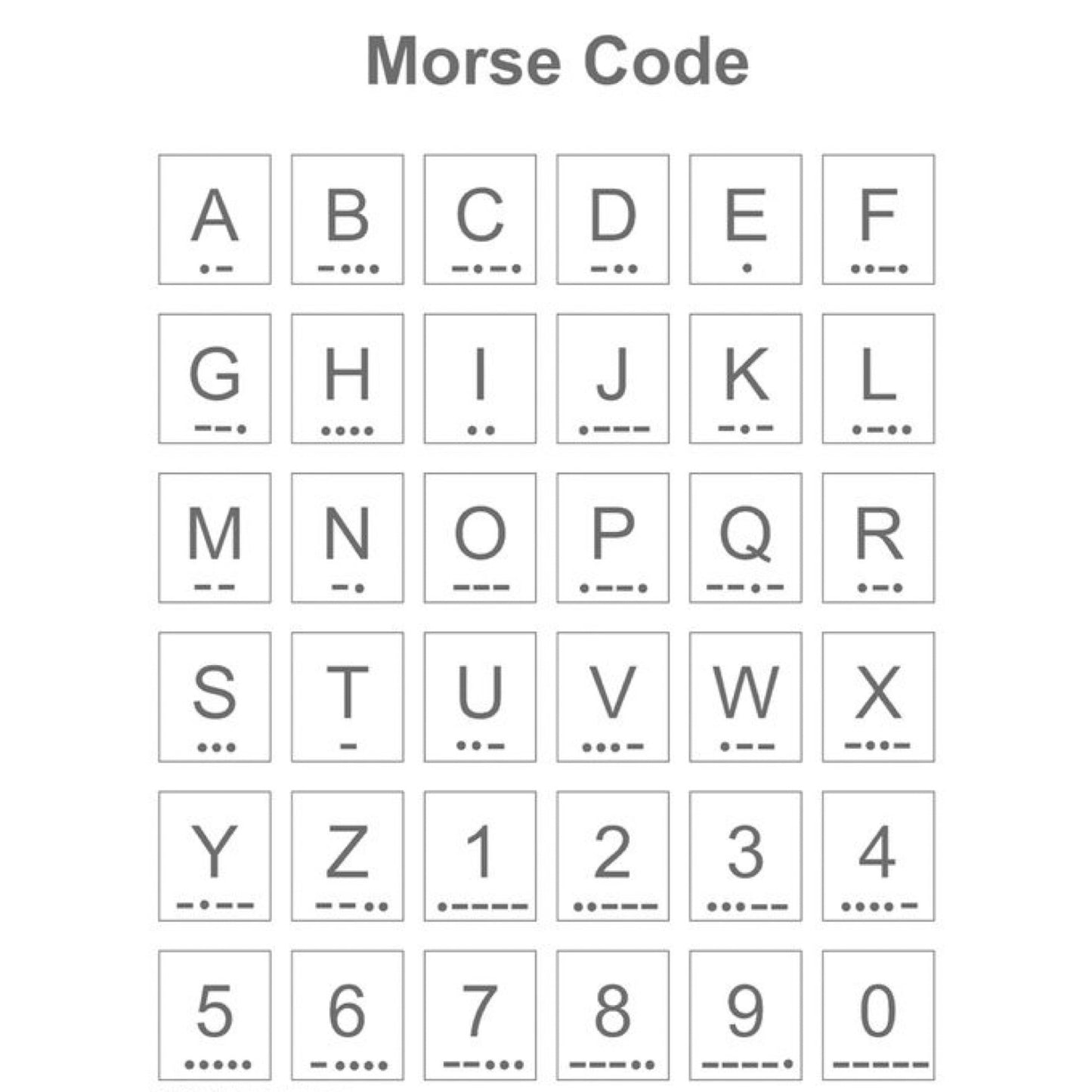 Morse Code Chart