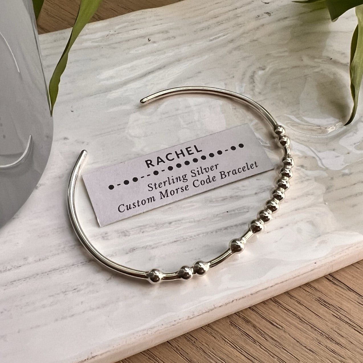 Bracelet MOT PERSONNALISÉ Code Morse