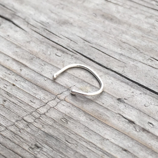 Sterling Silver nose ring hoop